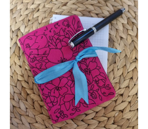 ADVENTSKALENDER 7. Dezember - Stickdatei ITH - Buchhülle A6 Kirschblüten Vögelchen